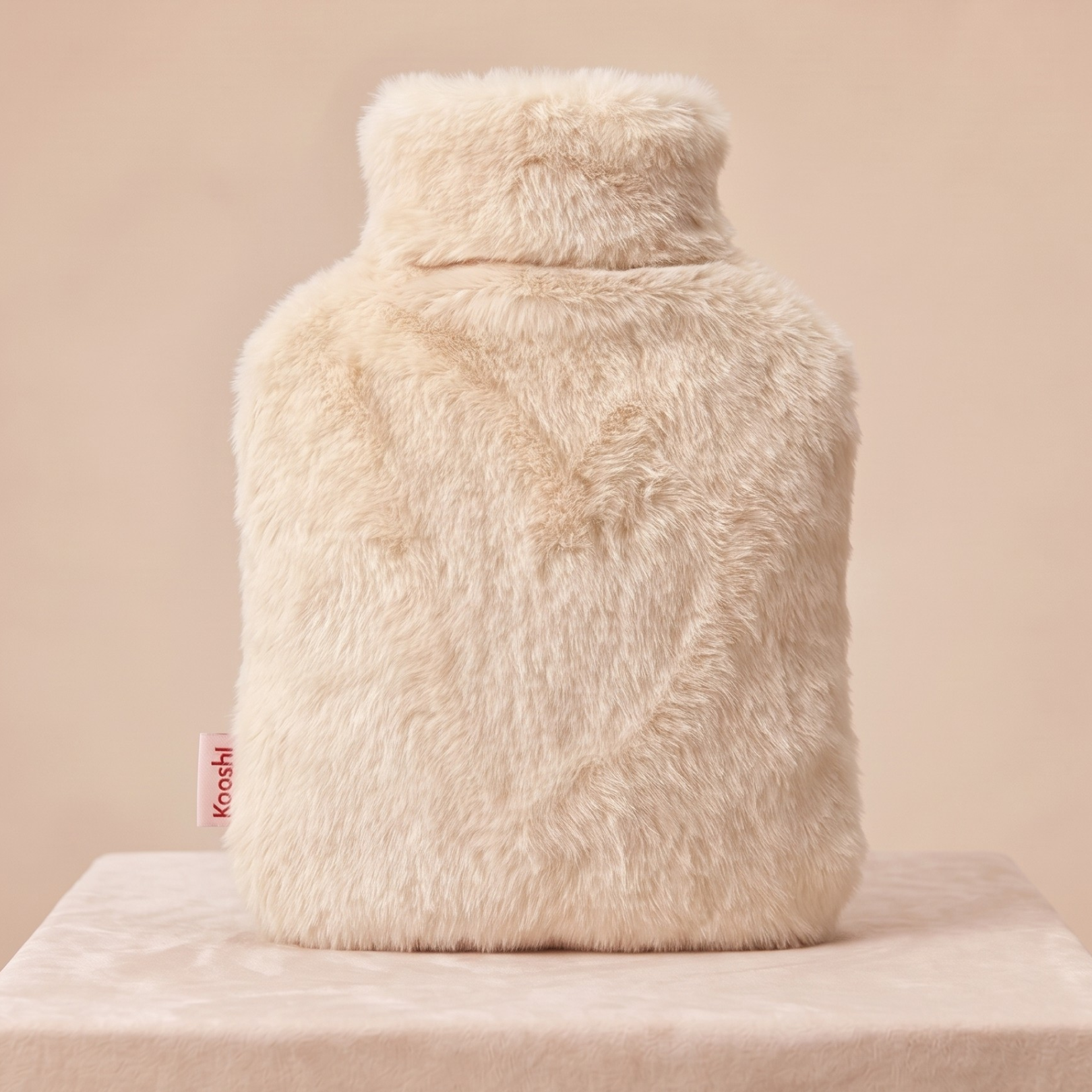 Kooshl Glow | Premium Heated Cushion | Faux Fur Cream