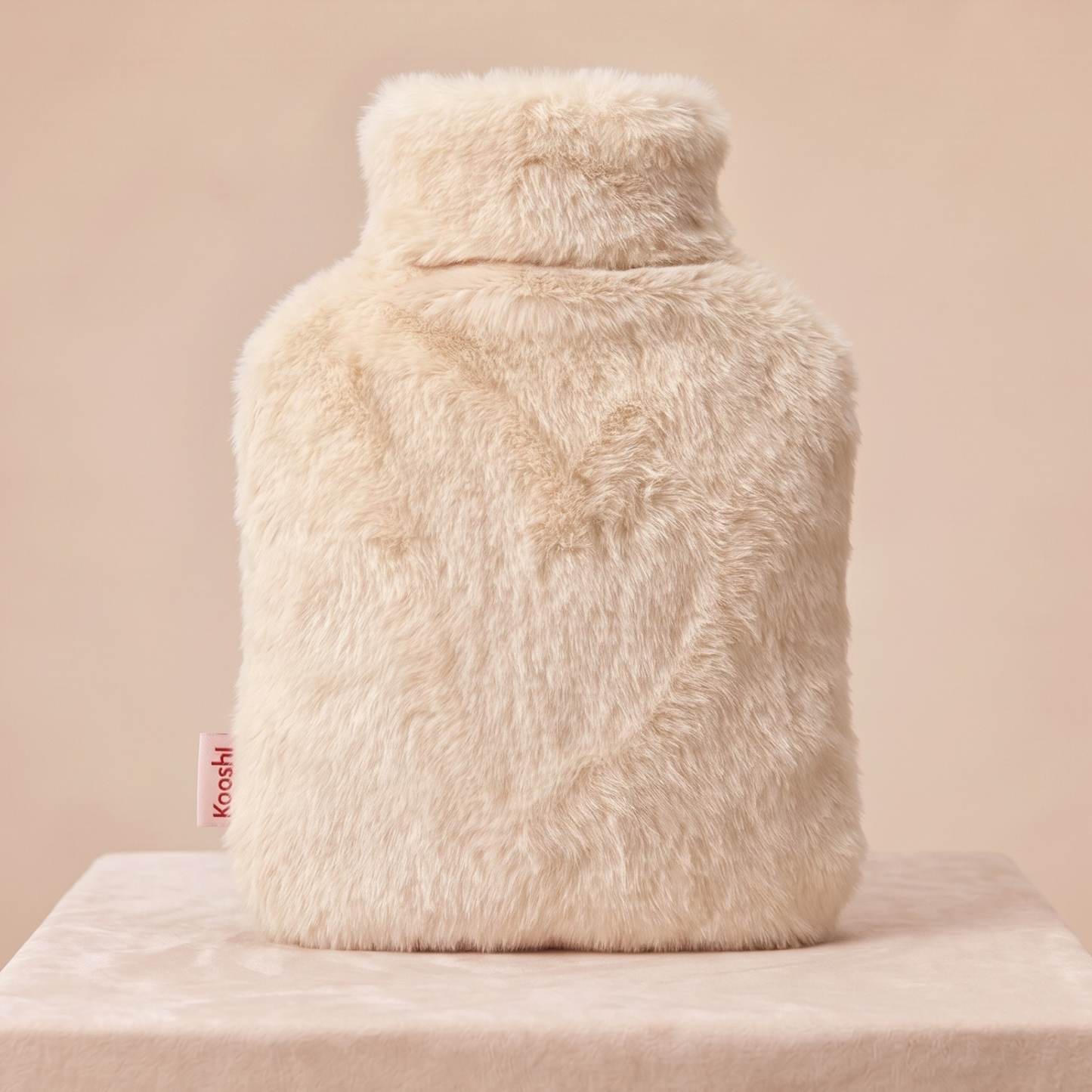 Kooshl Glow | Premium Heated Cushion | Faux Fur Cream