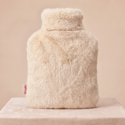 Kooshl Glow | Premium Wärmekissen | Kuschelfell Cremeweiß