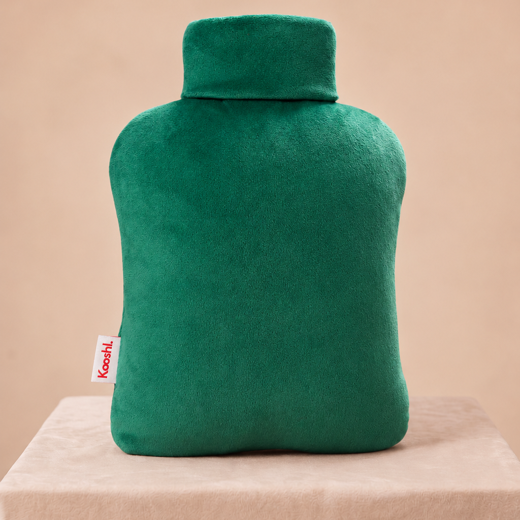 Kooshl Glow | Premium Heated Cushion | Comfort-Stretch Forrest Green