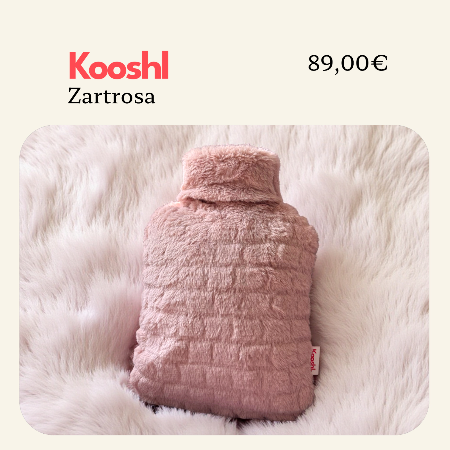 Kooshl Glow | Premium Wärmekissen | Kuschelfell Ziegelmuster